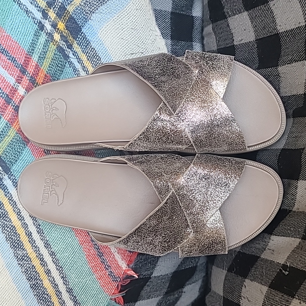 SOREL Roaming Crisscross Slides - Size 10